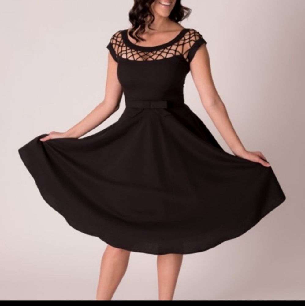 Tatyana Retro Black Circle Dress Medium